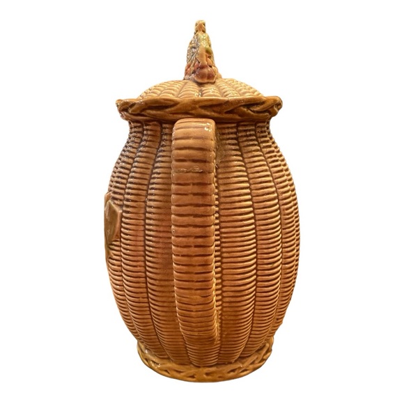 Vintage MCM TILSO Ceramic Basketweave Teapot numbered 53/110 made in Japan - Picture 3 of 11